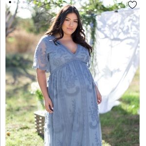 Pink blush maternity dress
